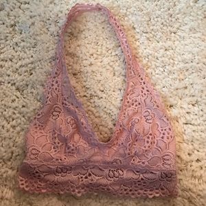 Pink aerie halter bralette